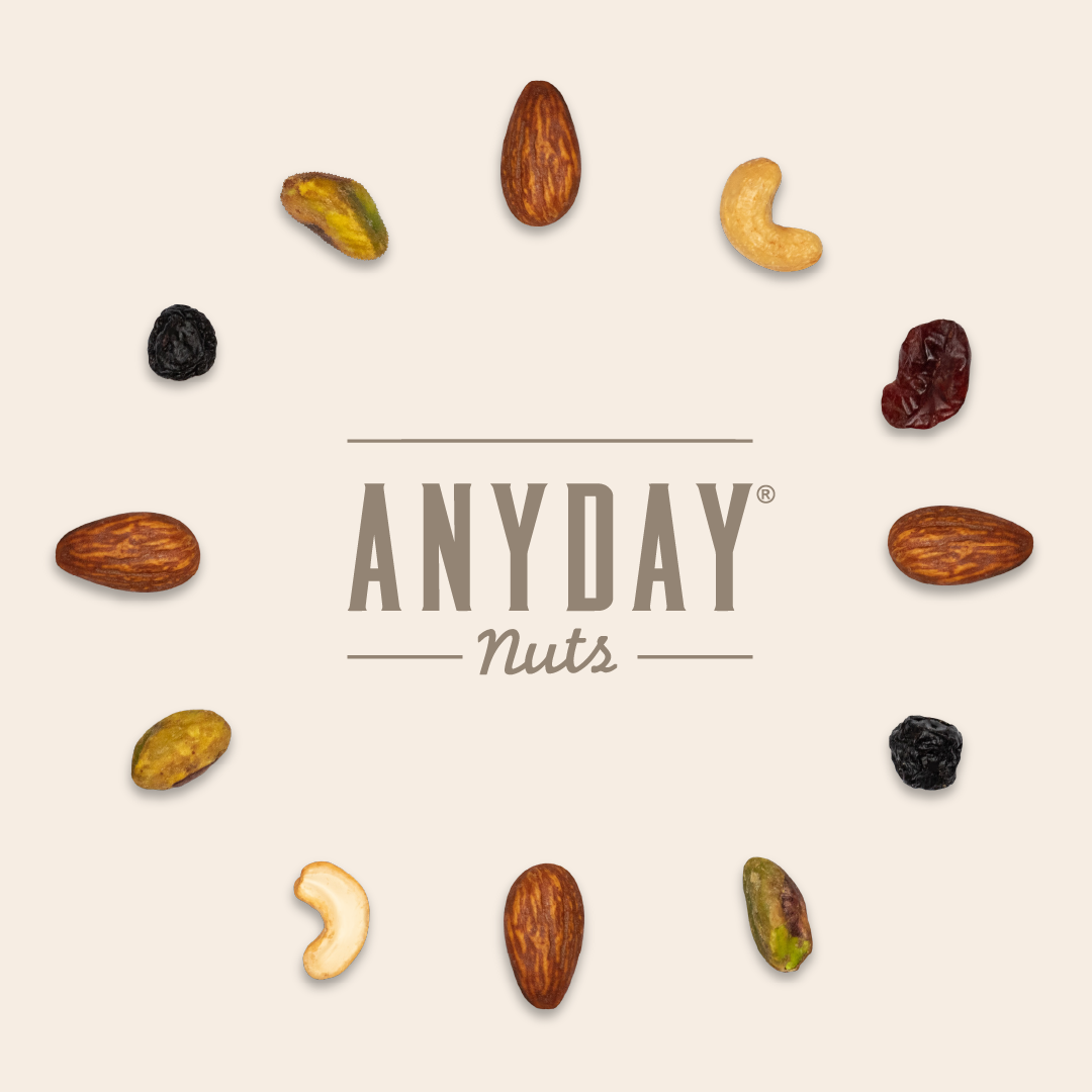 Anyday Nuts logo pähkinöillä